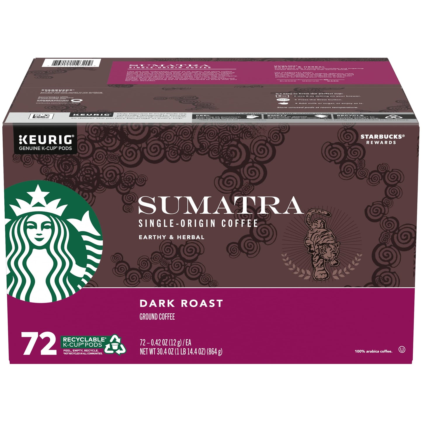 Starbucks 72 Count Sumatra Coffee